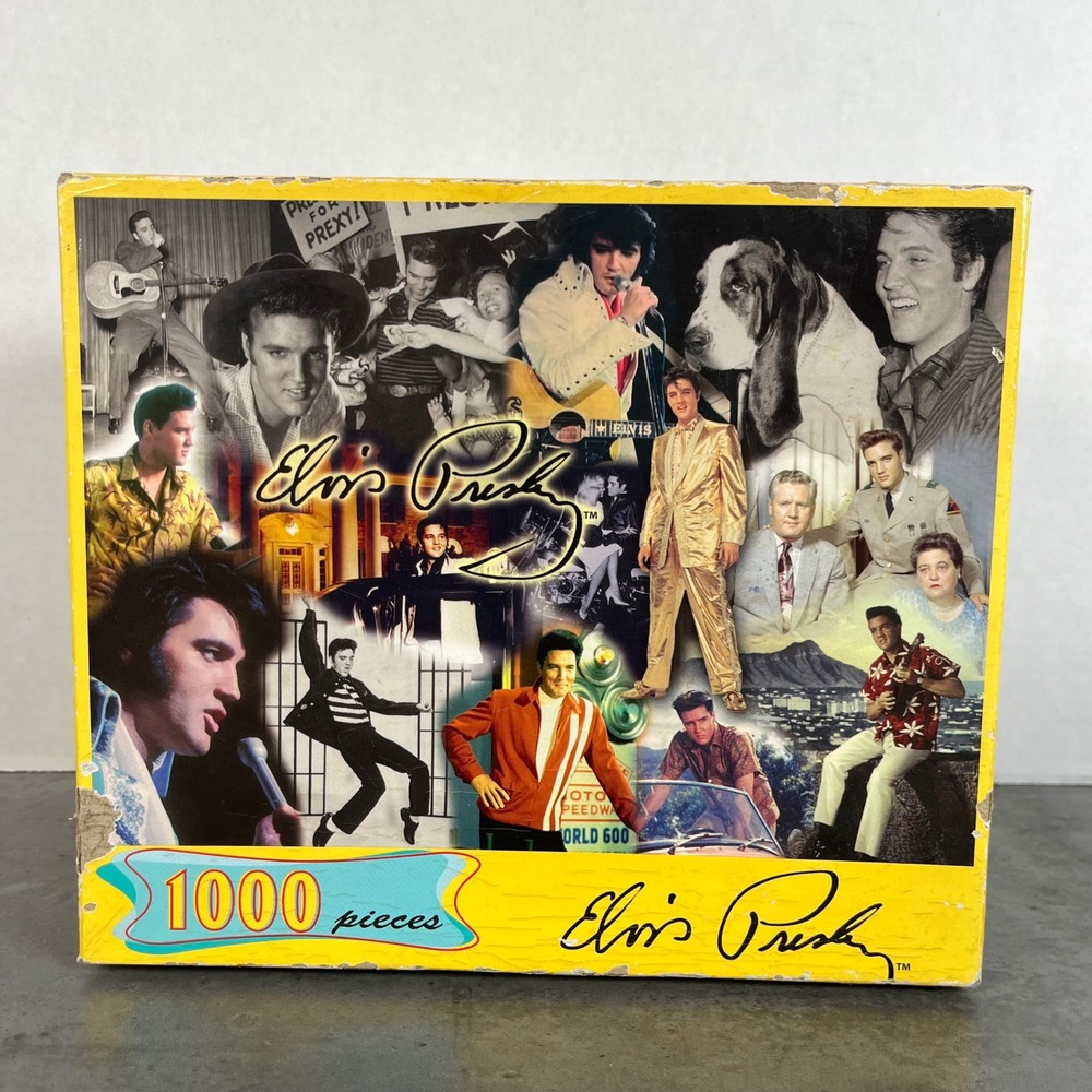 Elvis Presley 1000-Piece Puzzle - Yellow Collage Box